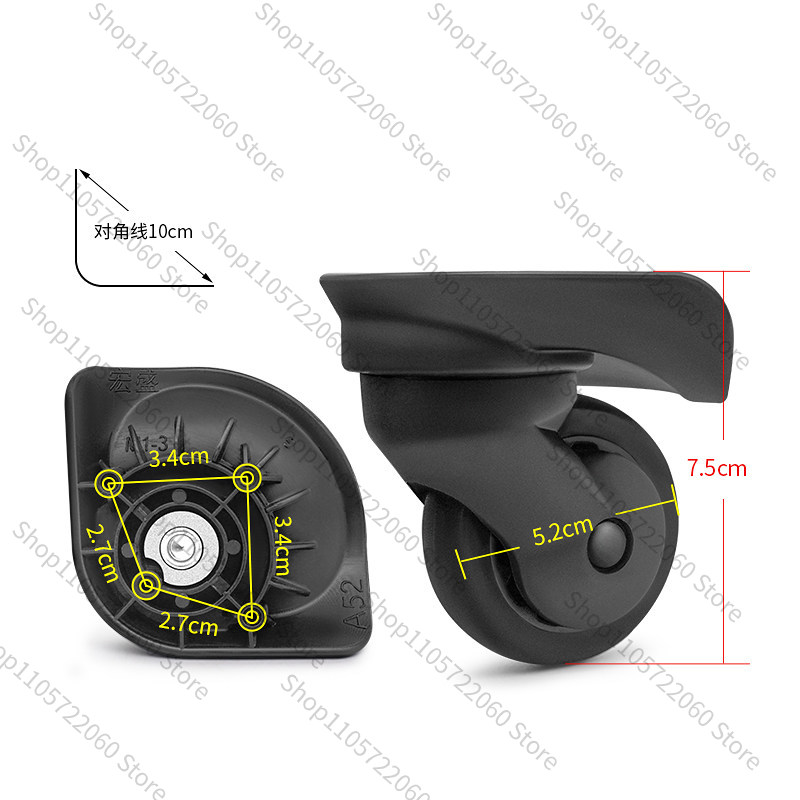 Silent Replacement Luggage Wheels - Voor W048 # Vervangingsonderdelen voor de