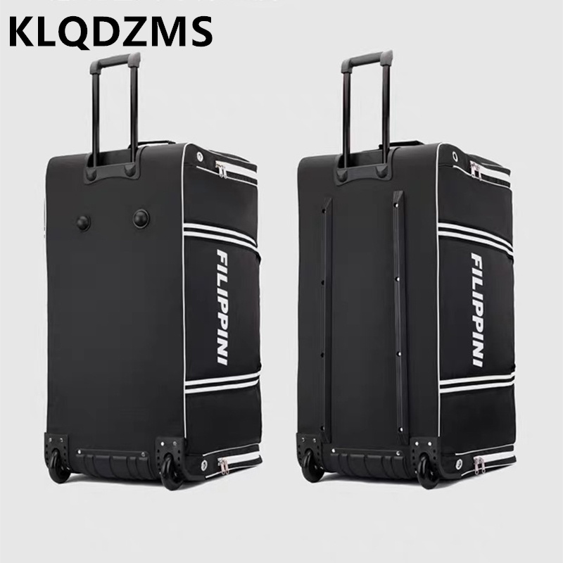 Foldable Rolling Luggage Bag - KLQDZMS Oxford stoffen bagagewagentas Opvouwbare reistas