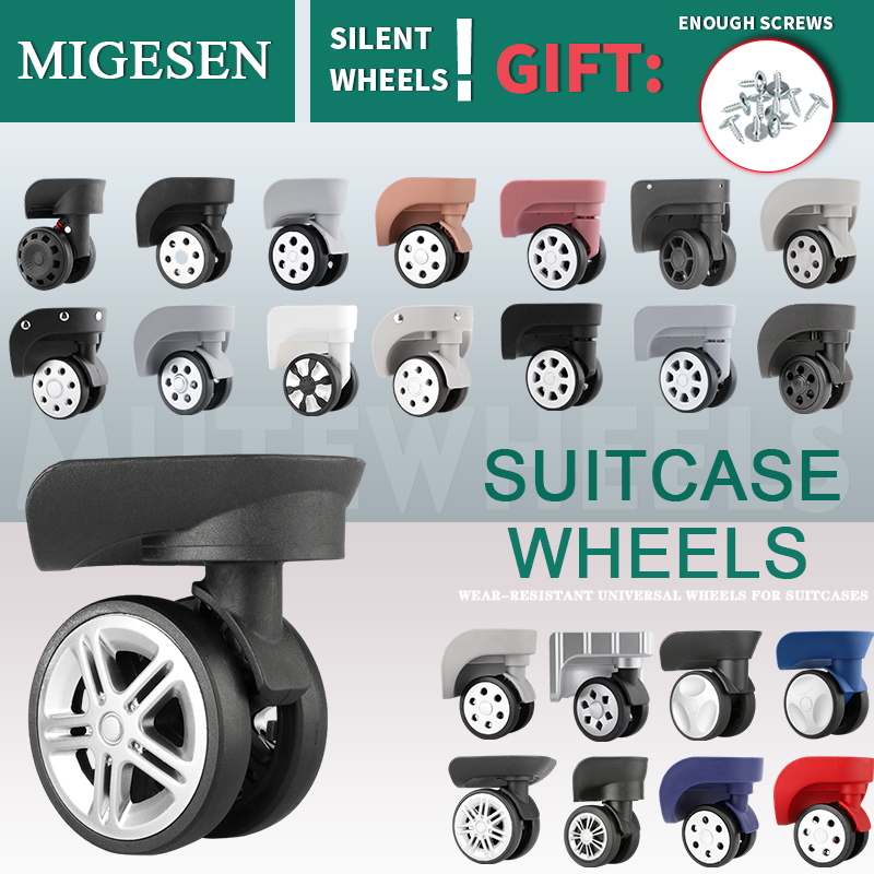 Silent Replacement Luggage Wheels - 1 Paar Universele Bagagewiel Vervanging Stille
