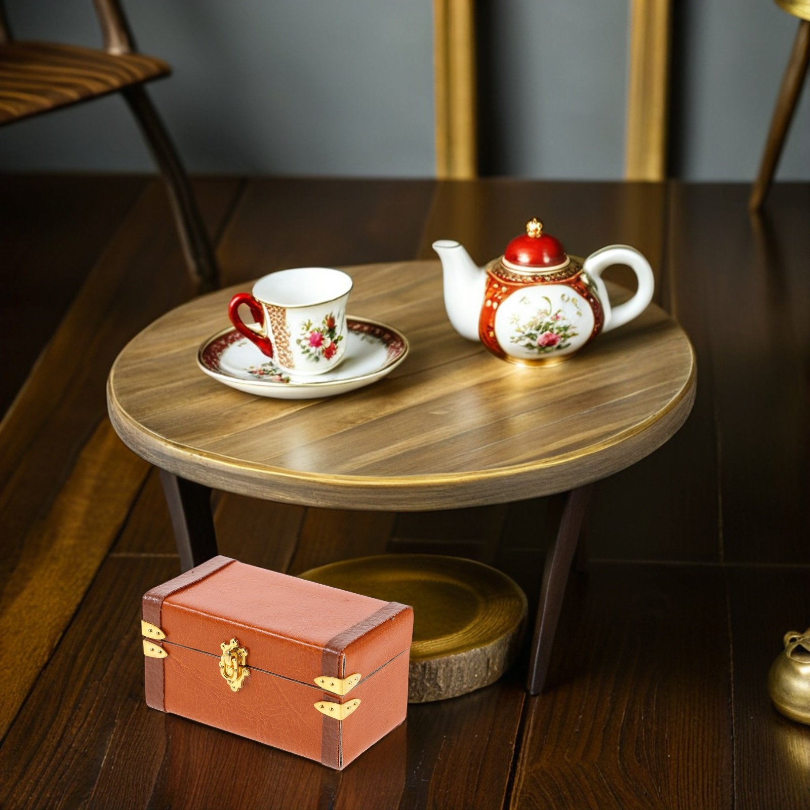 Retro Vintage Trunk Suitcase - Miniatuur vintage koffer, retro reiskoffer voor