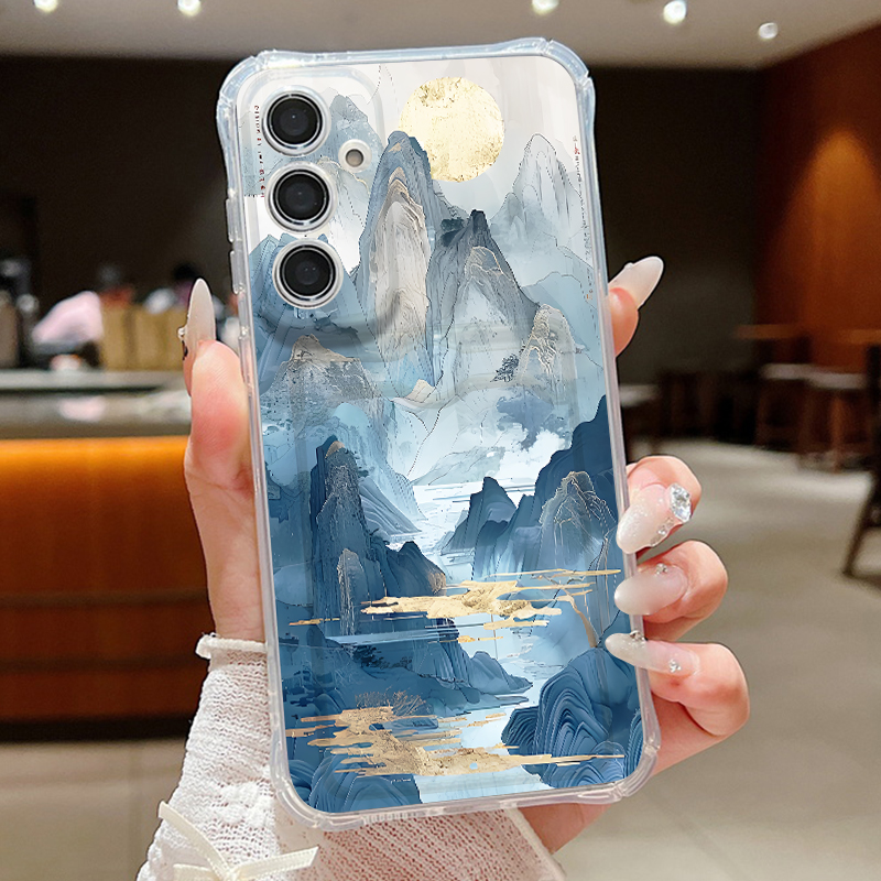 Wallets - Telefoonhoesje met berglandschap patroon voor Samsung