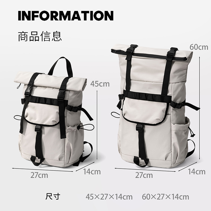 Nieuwe Heren Rolltop Uitbreidb - Foldable Rolling Luggage Bag recensie en prijs
