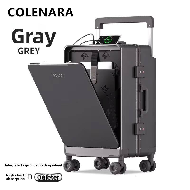 COLENARA ABS+PC Koffer met voo - Front Opening Laptop Luggage 24 Inch recensie en prijs