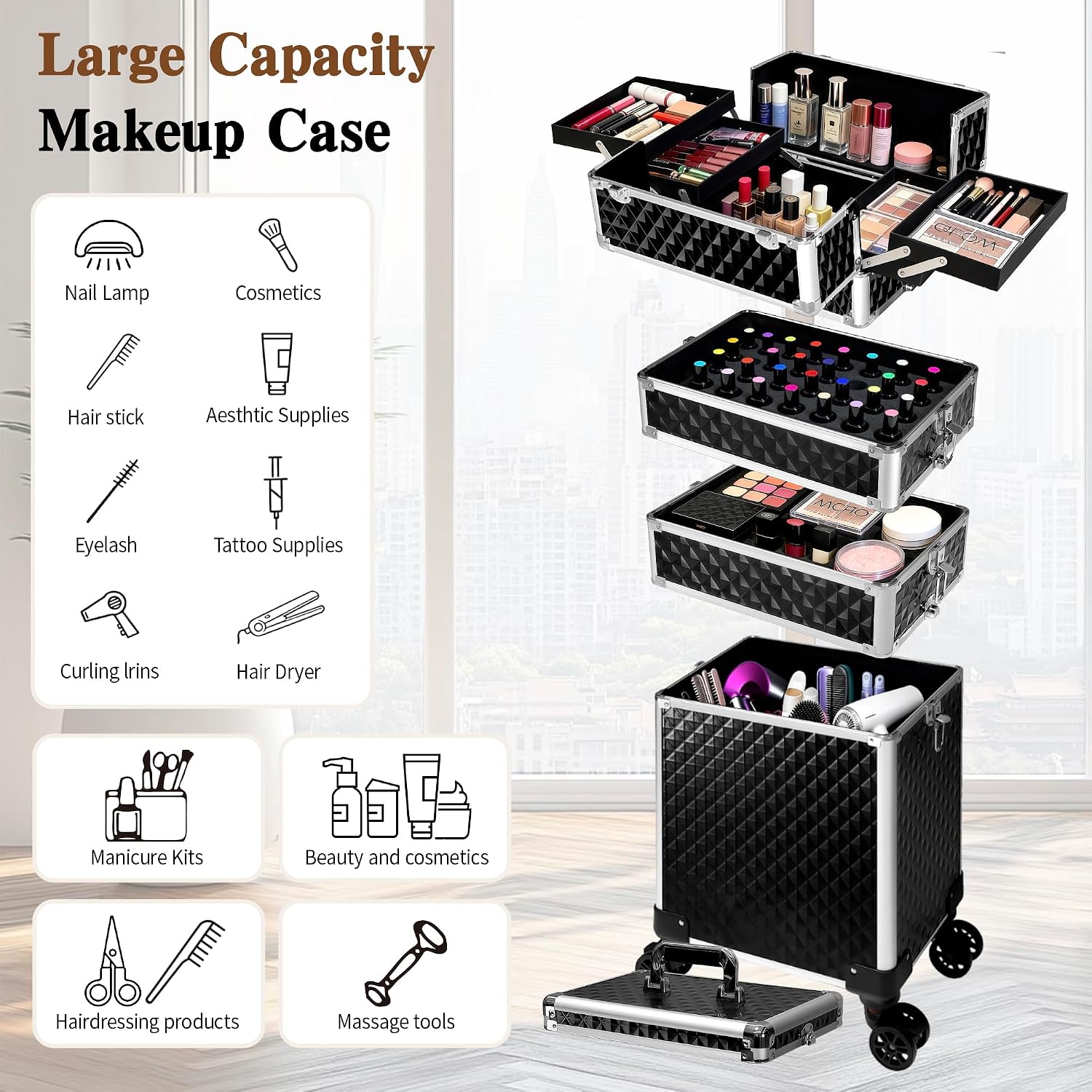 Rollende make-up koffer, cosme - Luggage recensie en prijs
