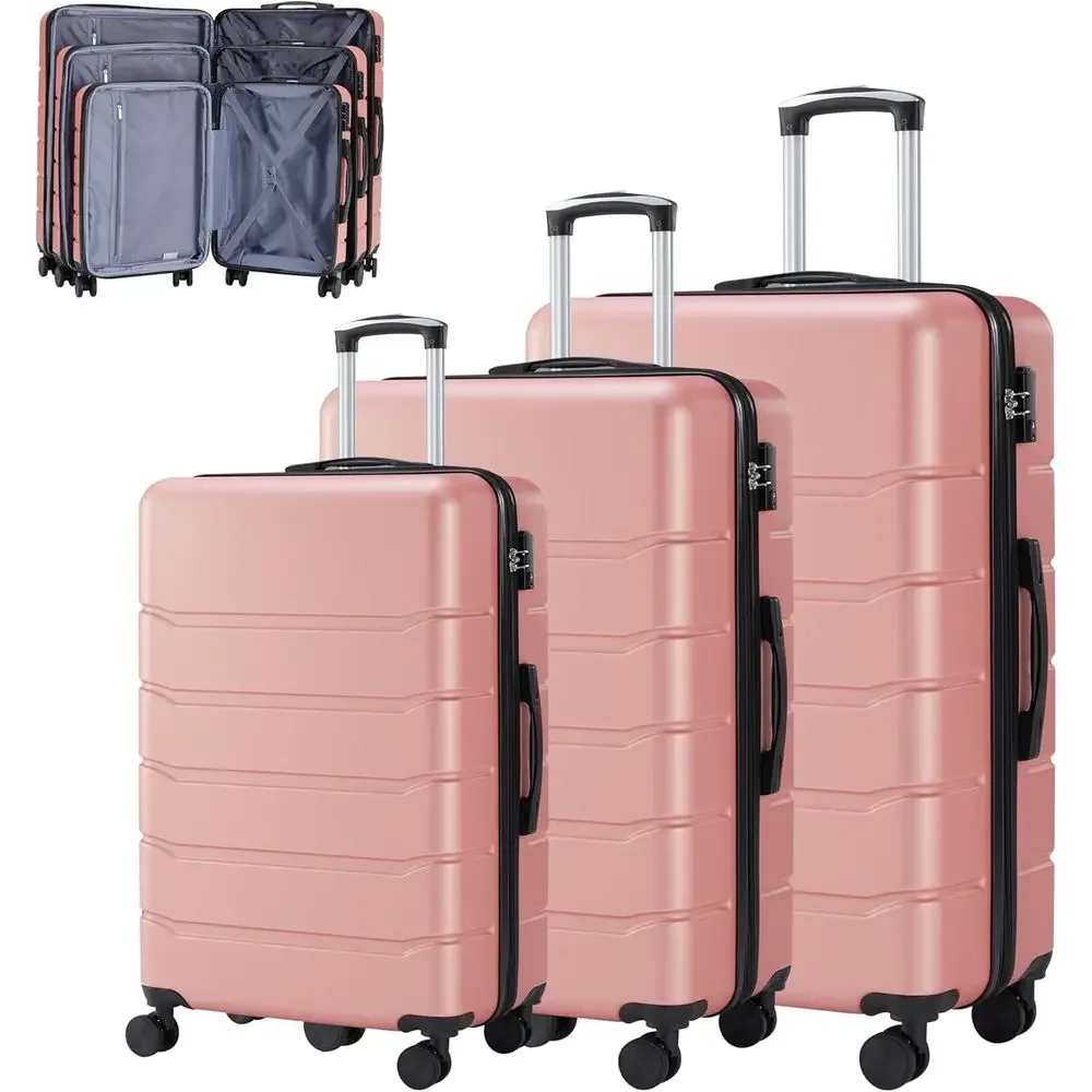 3-delige grote koffersset met  - Expandable Hard Shell Luggage Set recensie en prijs