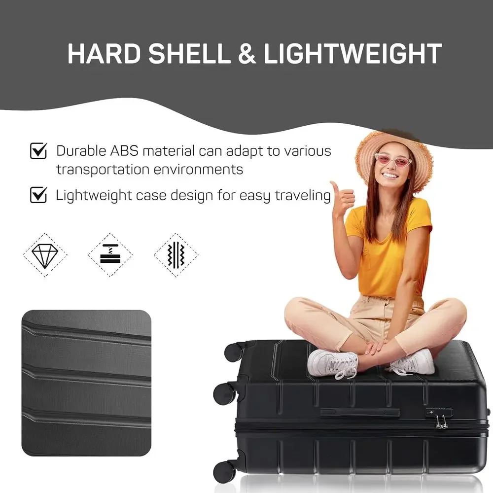 3-delige harde kofferstel met  - Expandable Hard Shell Luggage Set recensie en prijs